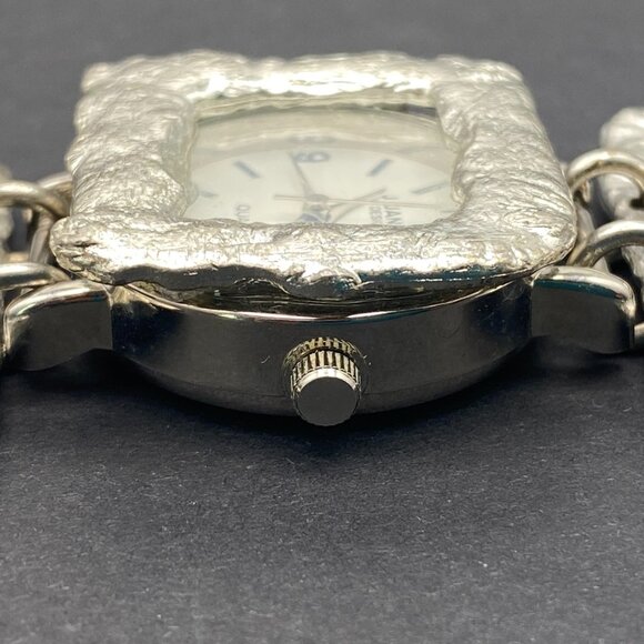 Rare Vintage J Jansen Watch Women Silver / Gold Tone Art Handmade 7.75 - 6.25" - Picture 16 of 16